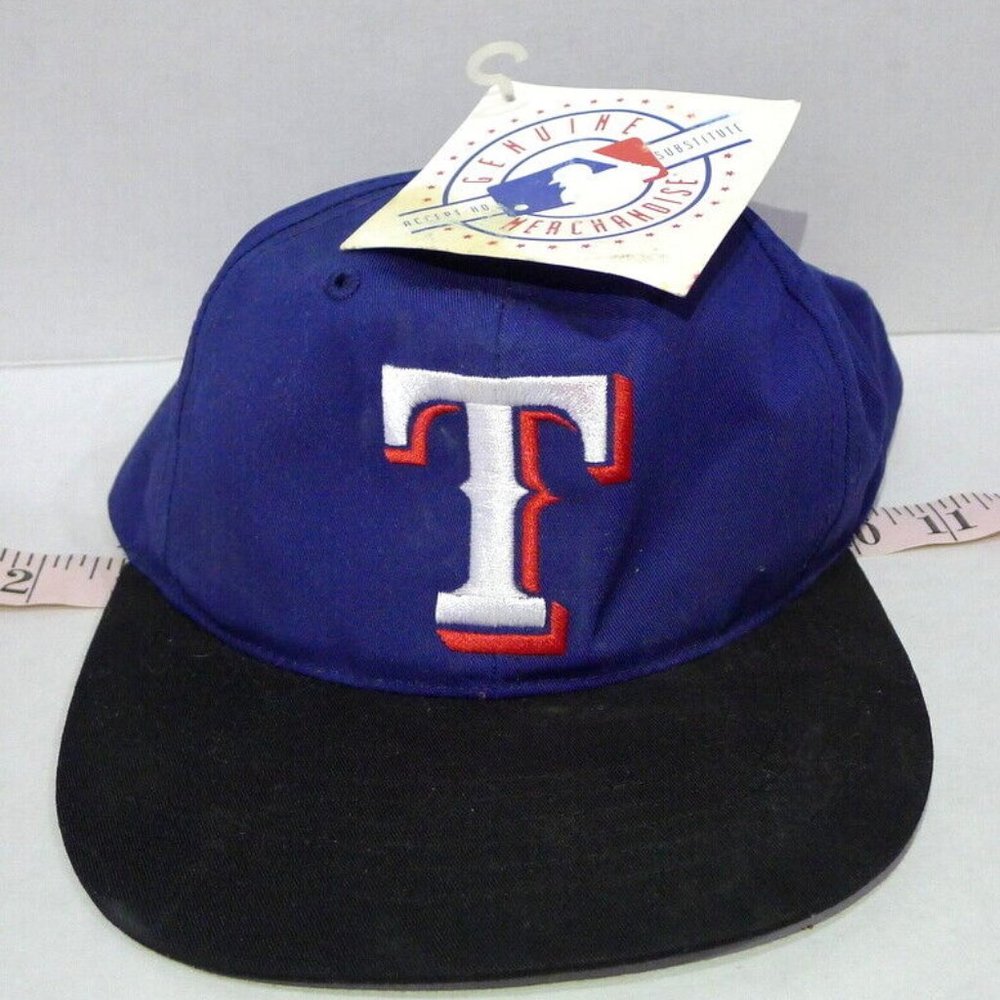 Vintage Texas Rangers Cap Youth Size Snapback Blue Red White Logo 1991 TAGS